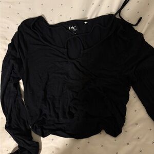 Pacsun Women's Black Tie Top